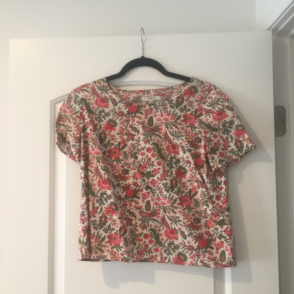 Madewell floral crop top.